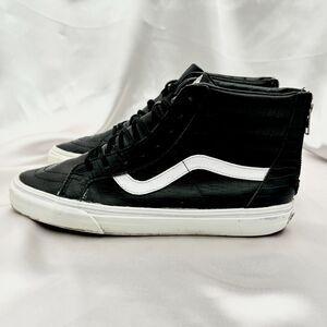 Vans SK8-Hi Zip CA 'Croc Leather' Black Men’s Sz 9.5 Sneakers Shoes